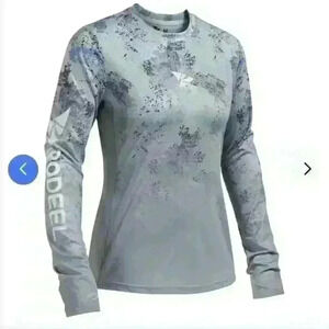 RODEEL | Women's Gray/Blue Colorblock Moisture Wicking Long  Sleeved Top